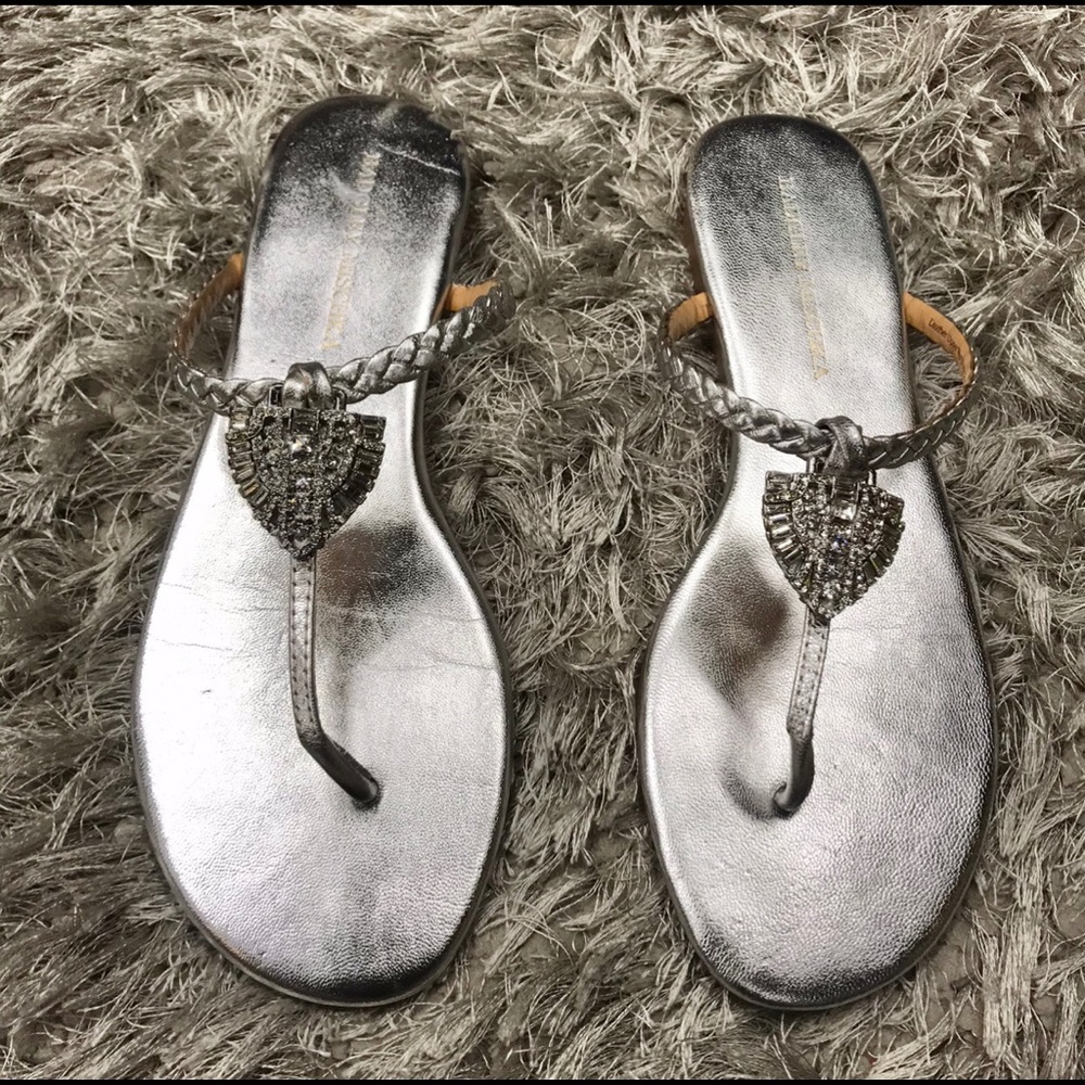 BADGLEY MISCHKA JEWELED SANDALS🎀